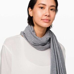 LULULEMON Vinyasa Scarf Heathered Grey Jacquard Infinity Wrap
